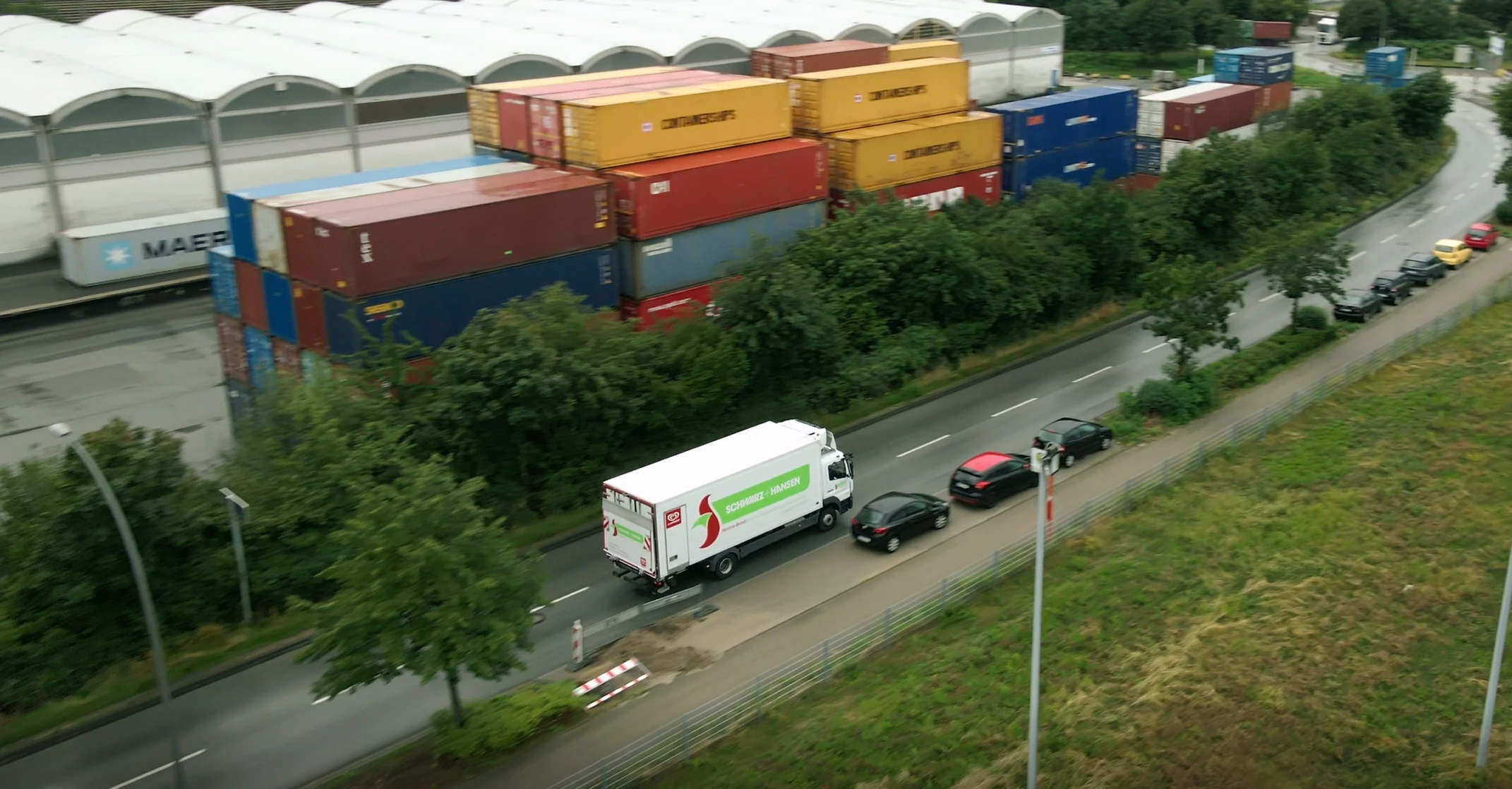 LKW aus der Vogelperspektive 